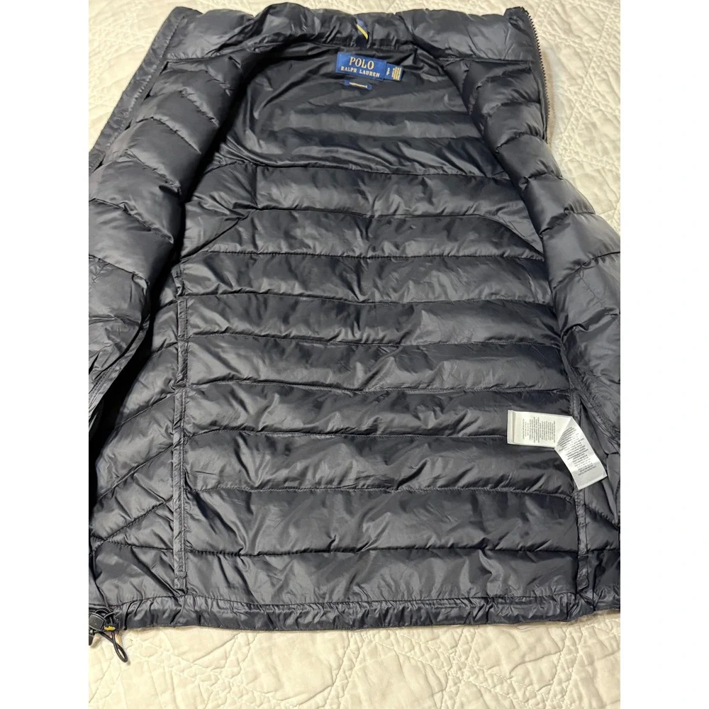 Polo Ralph Lauren Performance Puffer Vest Mens Small black Quilted Full Zip